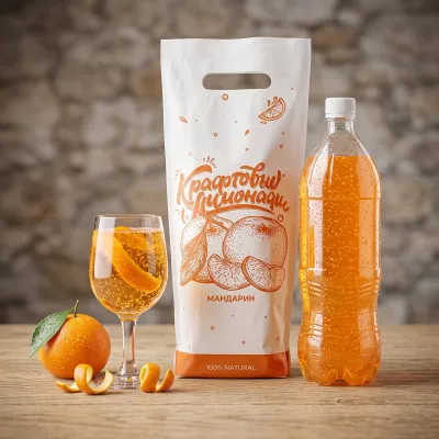 Напиток безалкогольный газированный низкокалорийный «Со вкусом мандарина» 1 упак. (6 ПЭТФ *1,5л)